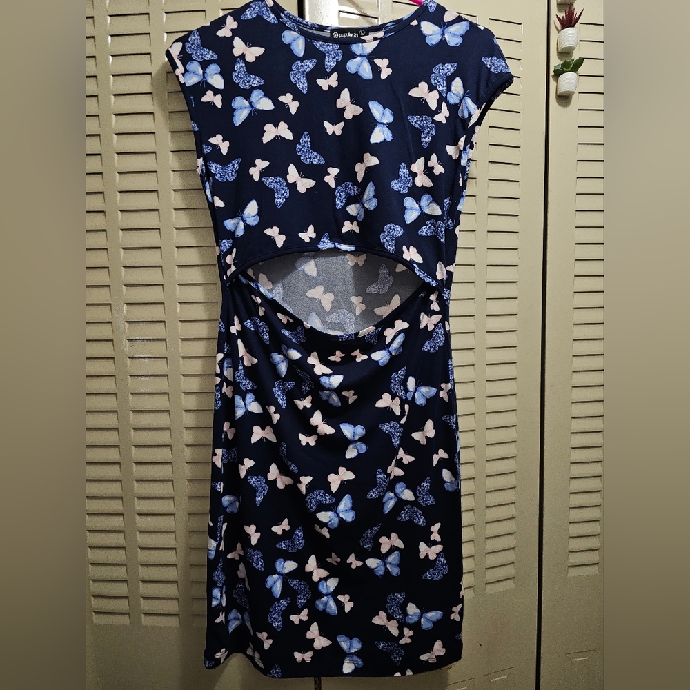 Elegant Butterfly Print Dress